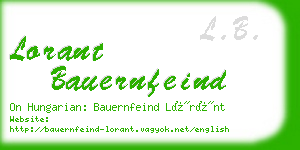 lorant bauernfeind business card